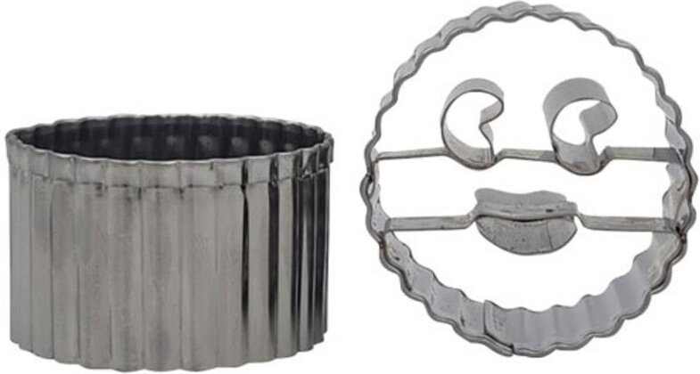 Set 2 kleine Smiley-Ausstecher 4 cm - Patisse