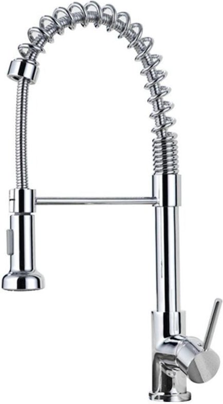 Küchenarmatur, Küchenmischbatterie mit ausziehbarer Brause, 360° drehbare Spültischarmatur mit hohem Auslauf, gebürstete...