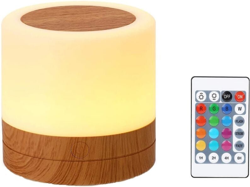 Jusch - Nachtlicht, led, rgb, mit Fernbedienung, 1500 mAh, usb, weiß