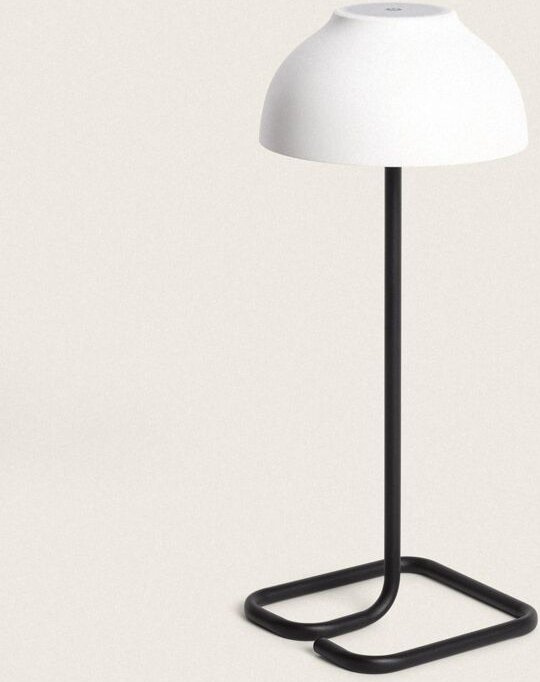 LED-Tischleuchte 3W tragbar Außen mit wiederaufladbaren USB-Akku Carlo Weiß / Schwarz