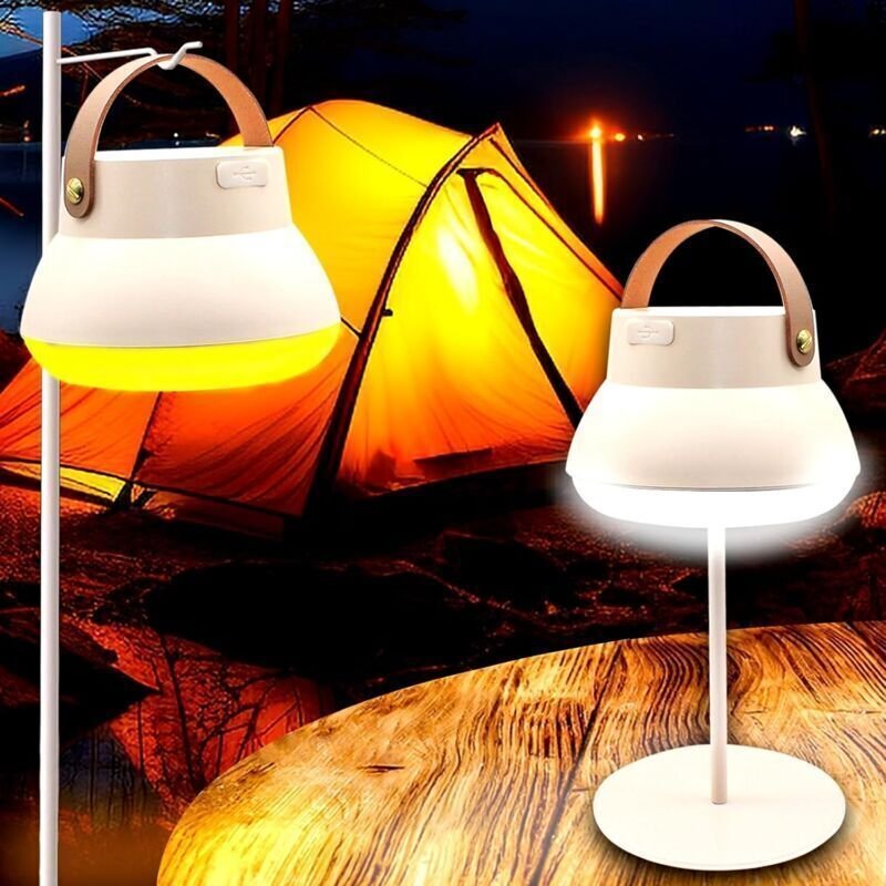 1000 Lumen LED-Campinglaterne, 3 Farben, 4000 mAh Akku, stufenlos dimmbar, abnehmbar, IPX5 wasserdicht – USB-aufladbar, ...