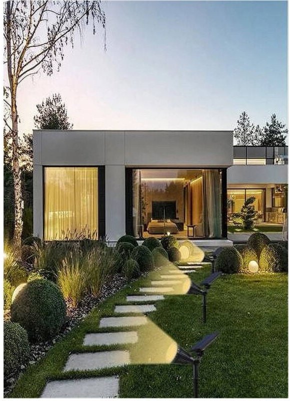 Trade Shop - Strahler-Solarpanel mit Pfahl, 3 Watt, Dämmerungslicht, 6500 k, 3000 k, so-gd -