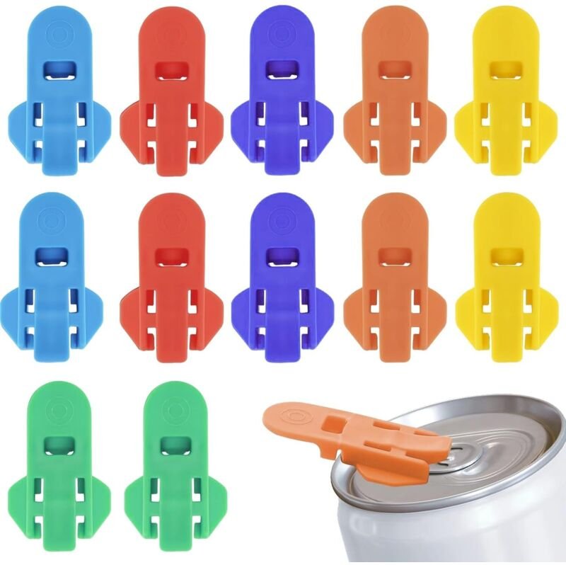 12 Stück einfache Dosenöffner, Dosenöffner zum Öffnen von Getränken, Glasöffner, manueller Dosenöffner, müheloser Glasöf...