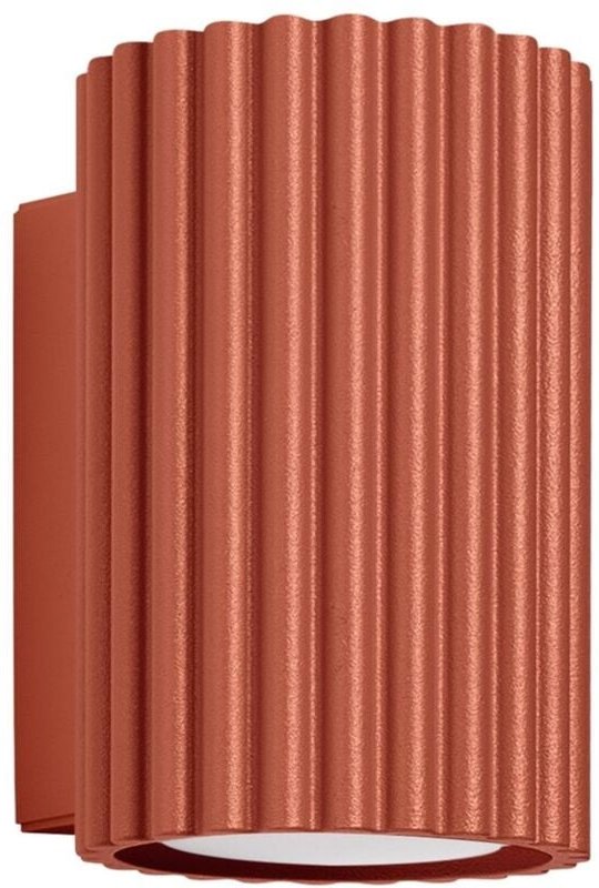Wandlampe Aluminium GU10 H: 10 cm Ockerrot Modern