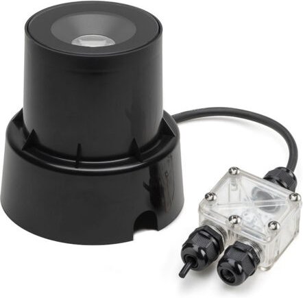 Konstsmide Lighting - Flacher led Bodeneinbaustrahler klares Glas mit schwarzem Rand Ø9,2cm, IP65