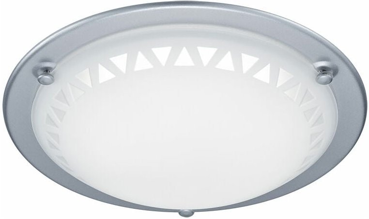 Trio - Deckenlampe Deckenleuchte Wohnzimmerleuchte Schlafzimmerlampe Esszimmerleuchte Glaslampe, Metall Glas satiniert k...