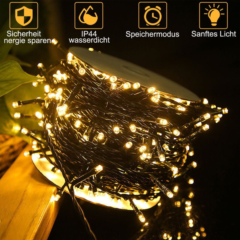 80m 800 led Lichterkette Außen Innen Dekoration für Weihnachten, Ostern, Halloween, Hochzeit, Party, mit 8 Leuchtmodi, W...