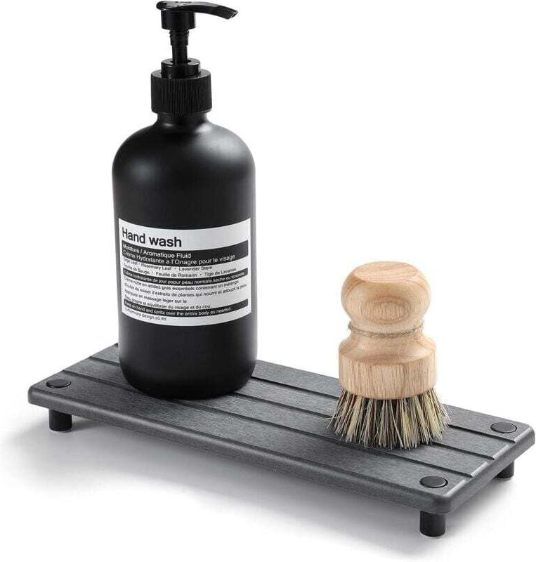 Étagère de rangement pour évier de cuisine, plateau de baignoire en terre de diatomées, tapis de bonde de robinet, desso...