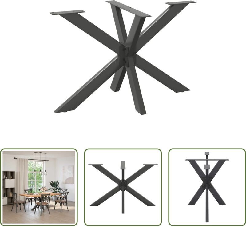 Spinnenform - Esstischbein in Spinnenform Anthrazit 120x68x(72-73) cm Stahl