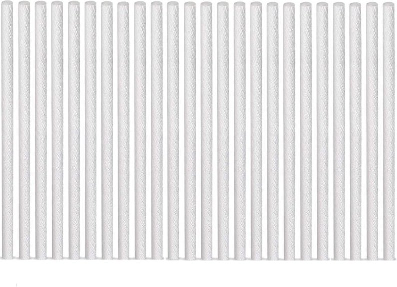 24 StüCke Fiber Glas Dochte, öl Lampen Kerzen Wein Flaschen Dochte für Draussen Fackeln, 0,5 x 9,85