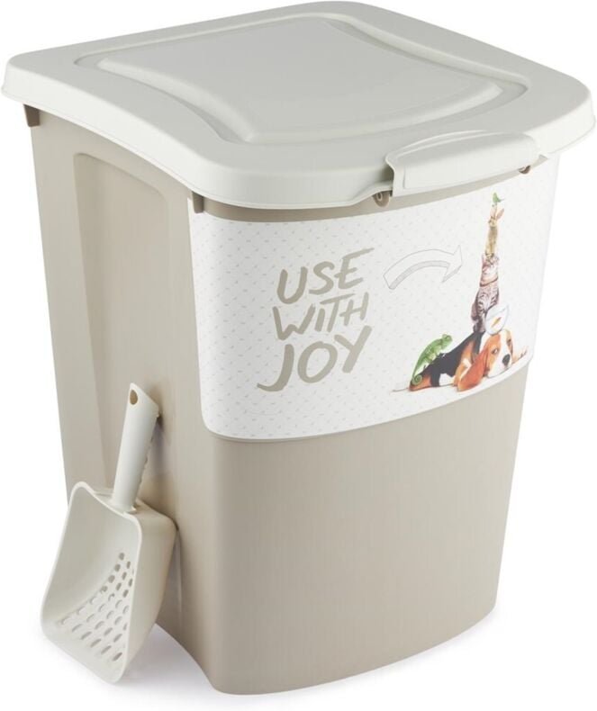 Rotho - Tierfutterbehälter Archie mit Deckel Inhalt 38 l Futterbox