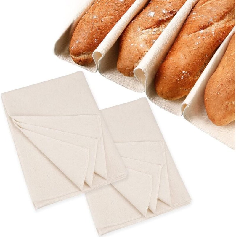 Backtuch, fermentiertes Tuch, Baguette, professionelles Antihaft-Backblech, Baguette-Backtuch, fermentierter Teig, 2 Stü...