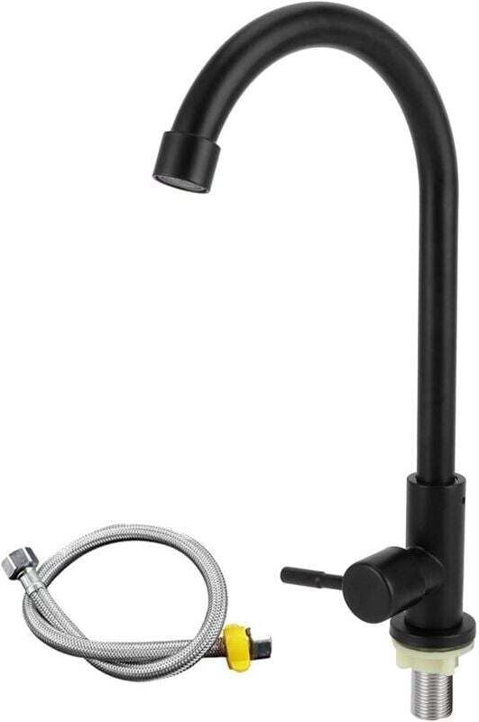 Küchenarmatur, Edelstahl-Waschtischarmatur, Badarmatur, Waschtischarmatur mit hohem Auslauf, Einzelarmatur für Kaltwasse...