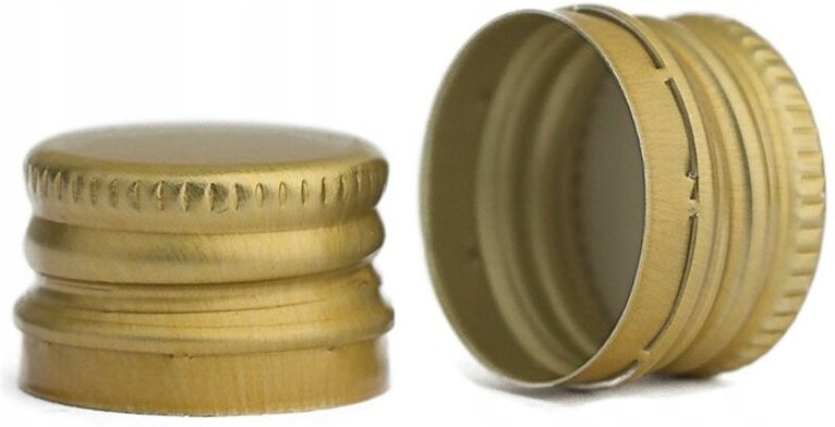 100 Flaschenverschlüsse, goldfarben, 28 mm, 28 x 18 mm