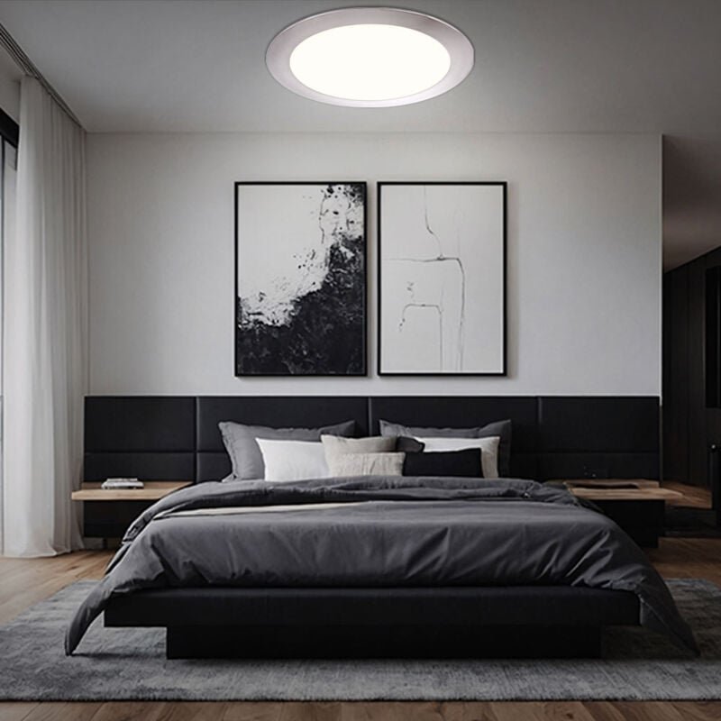 Led 12 w Decken Panel Einbau Leuchte Schlafzimmer Flur Strahler silber Lampe Globo 12356