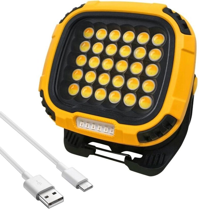 50 W wiederaufladbare LED-Arbeitsleuchte, 5200 lm, USB-batteriebetriebenes tragbares Sicherheitslicht, superhelles COB-F...