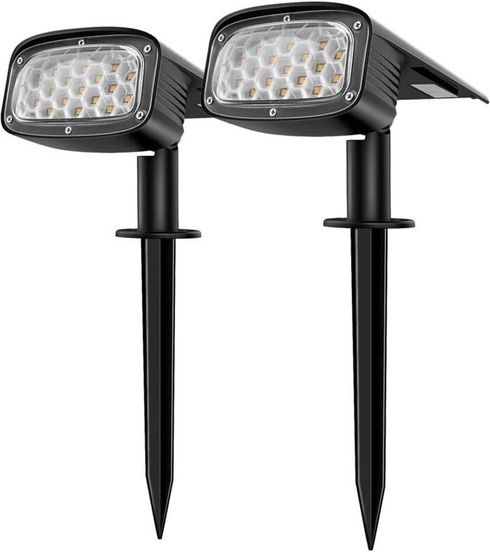Solar-Flutlicht für den Außenbereich, 34 LEDs, wasserdichtes Solar-Gartenlicht, 2-in-1-Solarstrahler mit 3 Modi, Install...