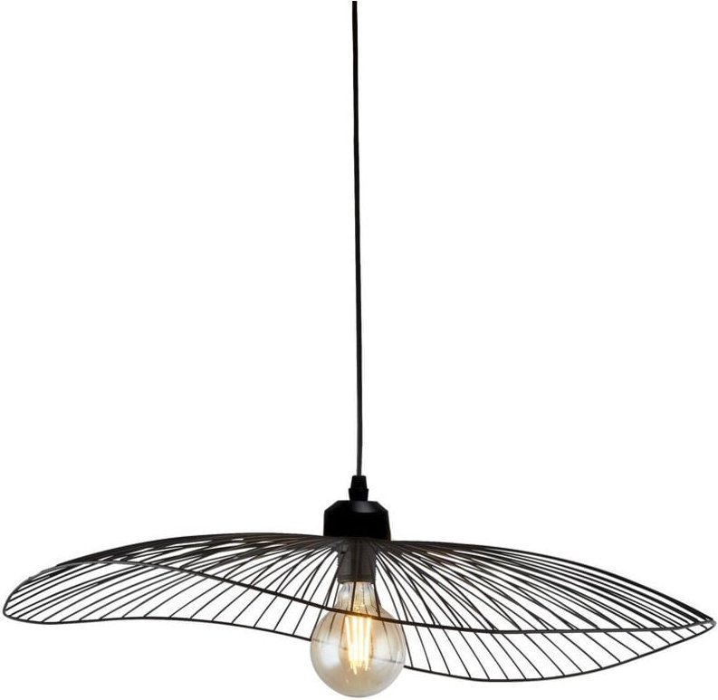 Searchlight Wave Deckenleuchte, umwandelbar in Deckenleuchte, schwarzes Metall