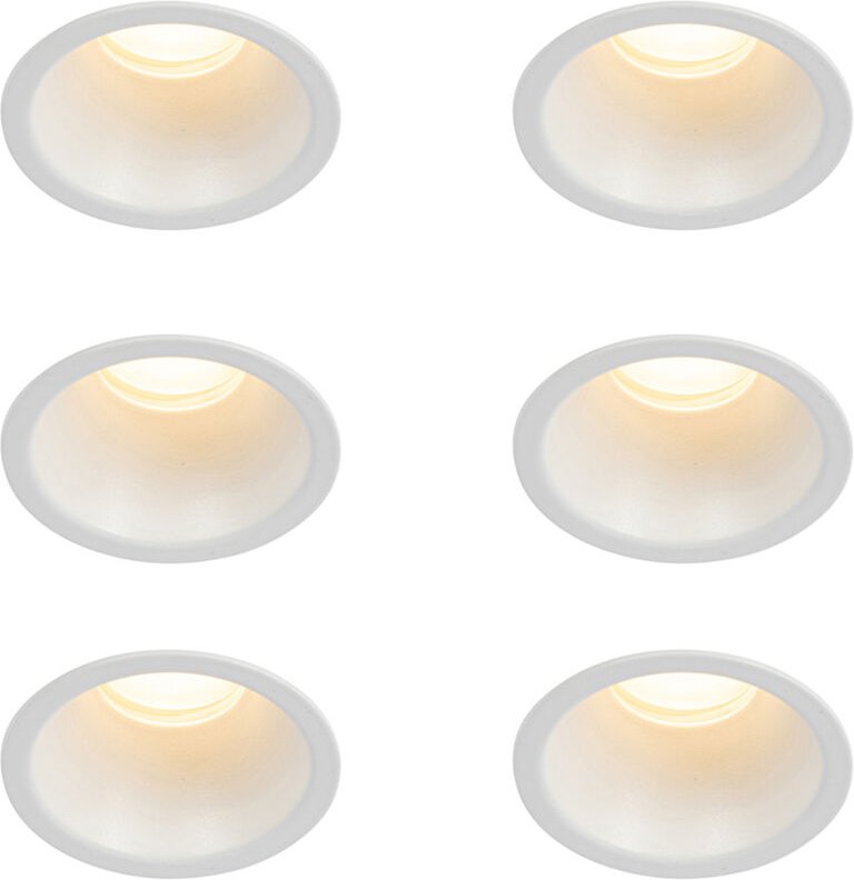 Set mit 6 Einbaustrahlern weiß GU10 35mm IP44 - Dept