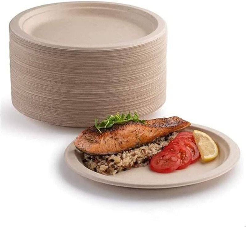 Packung mit 100 supersteifen Papptellern. 100 % biologisch abbaubar und kompostierbar. Umweltfreundlich. Sehr widerstand...