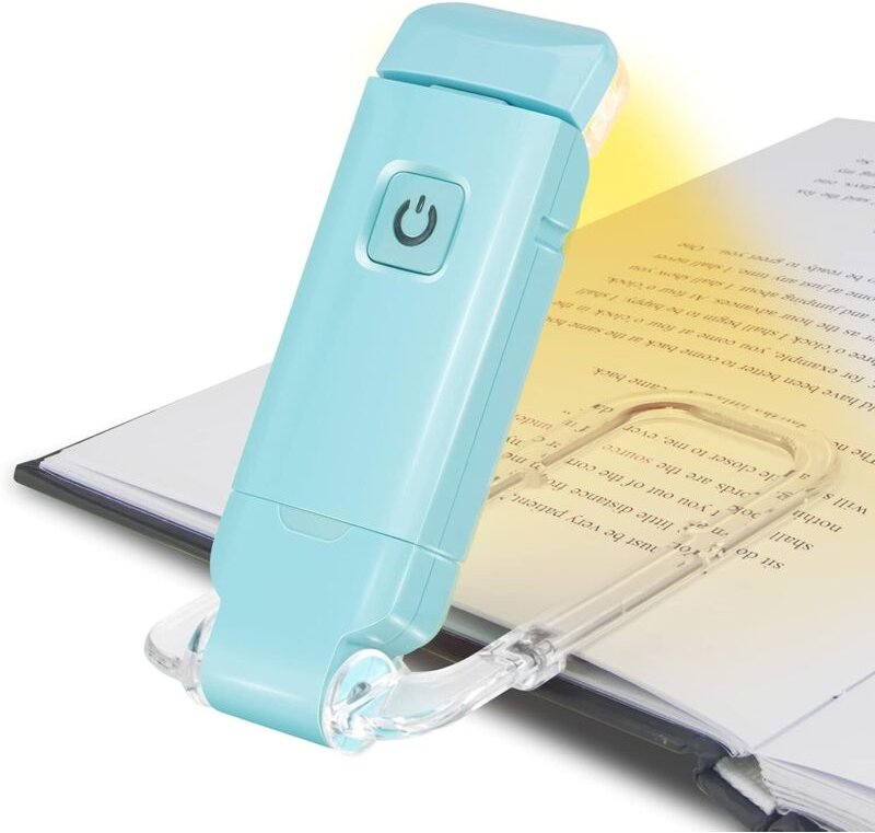 Linghhang - USB-Leselicht, wiederaufladbare LED-Buchleuchten mit Leselampe zum Lesen im Bett, Klemme, 3-stufig einstellb...
