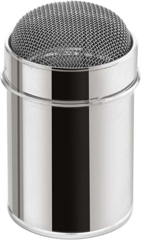 Zuckerdose mit Sieb und Deckel aus Edelstahl