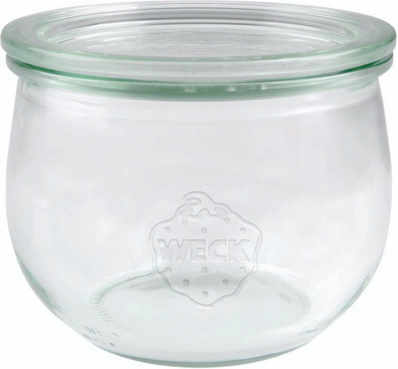 Tulpenglas, Inhalt 500 ml, Einmach Glas mit Glasdeckel, 6 Stück - Weck