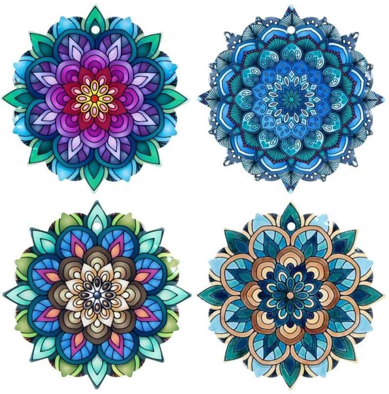 Signes Grimalt Numbamantel -Küche Quangamantel Mandala Set 4U Blue Salvamanteles 18x18x1cm 22532