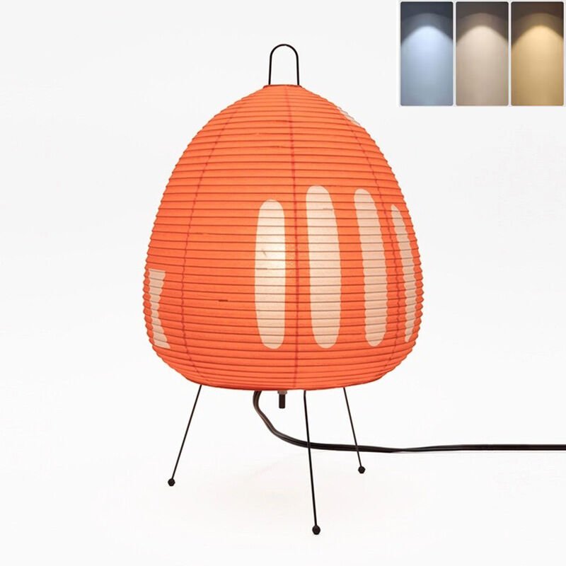 Japanische Dreibein-Tischleuchte aus Reispapier, ideal für Schlafzimmer, Nachttisch und Wohnzimmer, 3000–6000 K, Geburts...