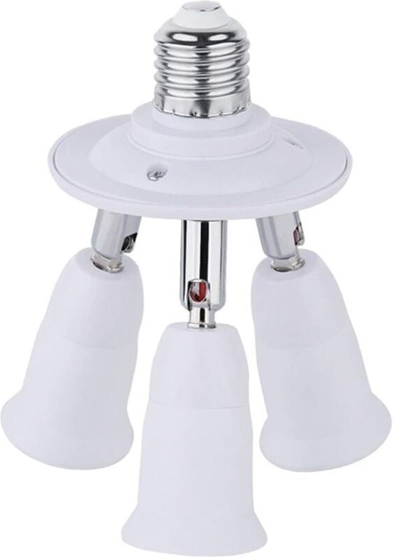 Csparkv - E27 Triple für einschraubbare LED-Glühbirne, 360° verstellbar, ac 220–240 v, 3 E27-Adapter für Deckenlampenfas...