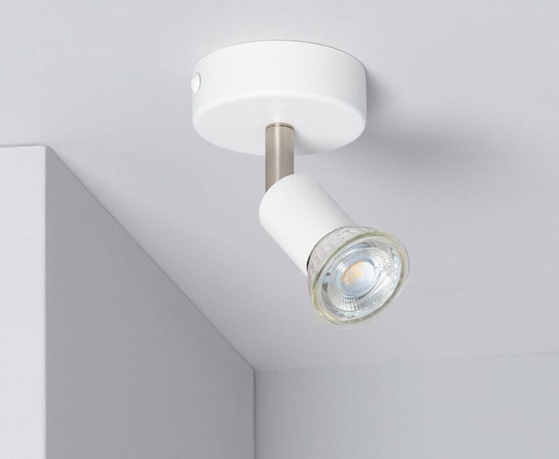 Ledkia - Wandleuchte Ausrichtbar Aluminium 1 Strahler Oasis Weiss Weiß