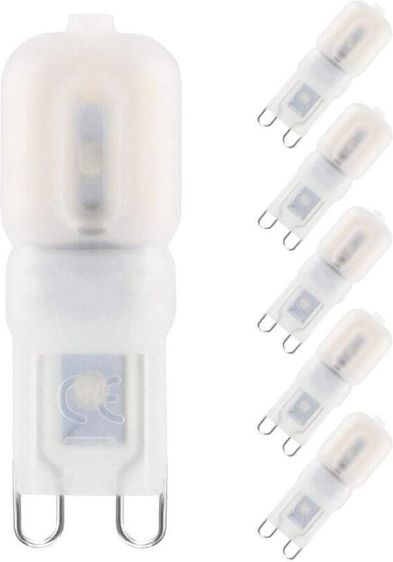 W G9 LED-Lampe, 300 Lumen, 3000 K warmweiß, flimmerfreie LED-Lampe, nicht dimmbar, 360° Abstrahlwinkel, AC 220–240 V, 30...