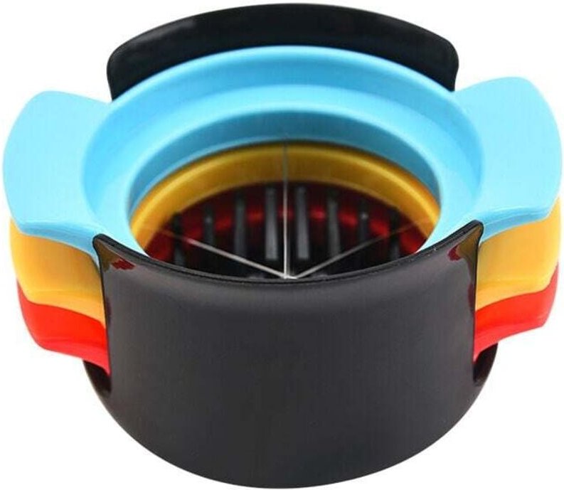 3-in-1-Eierschneider, Eierteiler, geeignet zum Schneiden von hartgekochten Eiern, Erdbeeren, Kiwi, Käse—