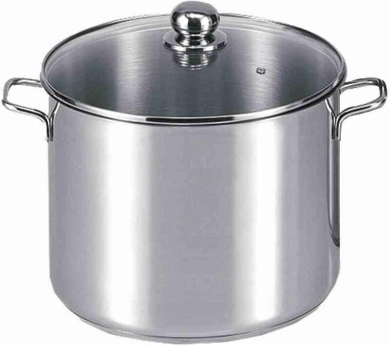 Jumbo-Topf 14 l Edelstahl rostfrei mit Glasdeckel