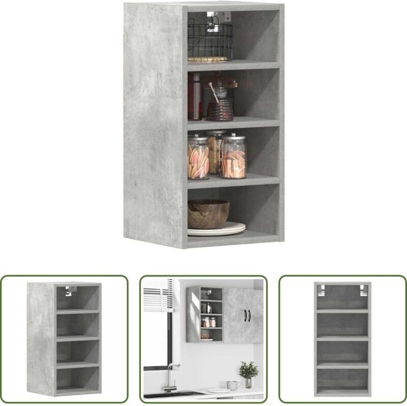 Küchenregal - Hängeschrank Riga Betongrau 30x29,5x60 cm Holzwerkstoff