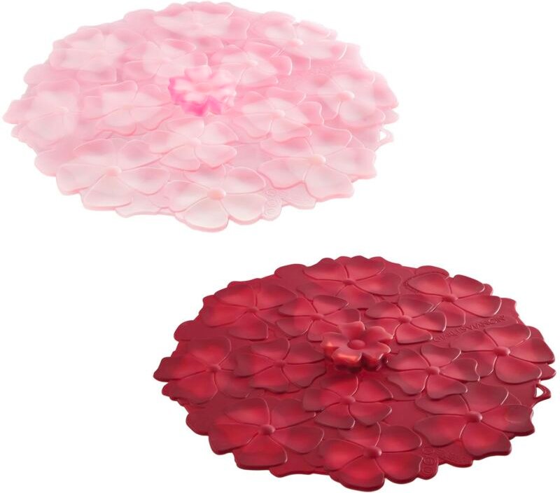 Charles Viancin - Set de 2 Beutel de Silikon-Getränkehüllen de geranium de 4 inch - Airtight Seal