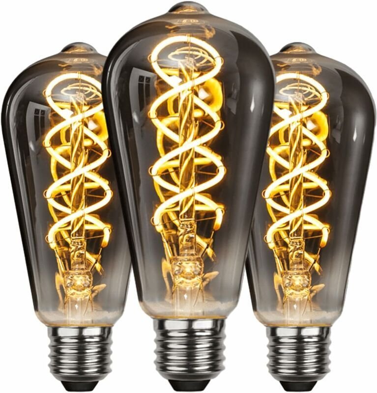 Ampoule LED E27 Vintage, Économie d'énergie, de Style Industriel, Ampoule E27 Lampe Décorative Rétro Antique, 4W pour Ch...