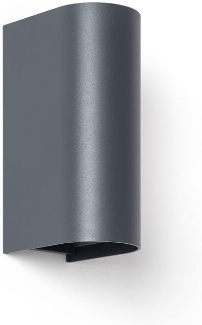 LED-Wandleuchte Aussen 10W Aluminium Doppelseitige Beleuchtung cct Wählbar Oscilum Round Anthrazit