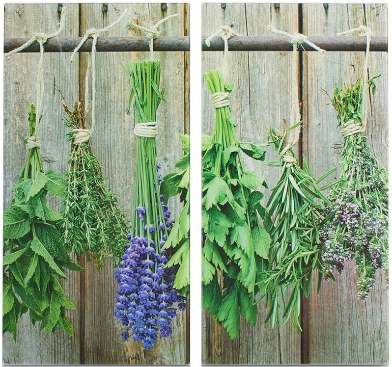 Herdabdeckplatte Lavender 2-er Set Glas Zeller
