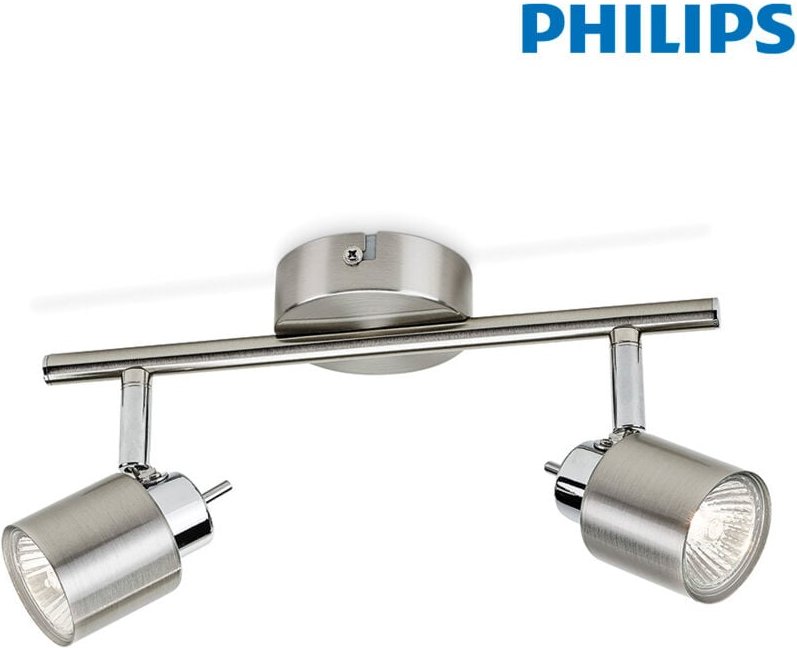 Philips Hue - meranti spotlight 2 spot angriff gu10 metall / glas farbe satin chrom 915005222201 50312/17/e7