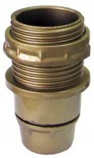 1/2 Gewindefassung E14 TIBELEC, Kunststoff, gold 40 W TIBELEC