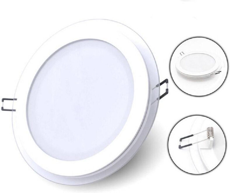 Trade Shop Traesio - Trade Shop - slim led pannello incasso bordo in vetro 9W cct tre colorationen von luce P94E-T3C -