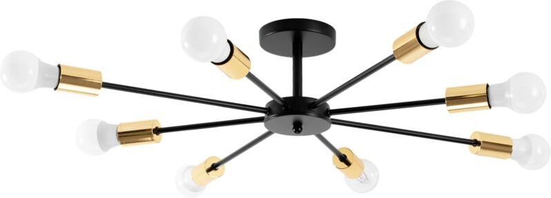 Toolight - lampe spider 8 black gold APP502-8C