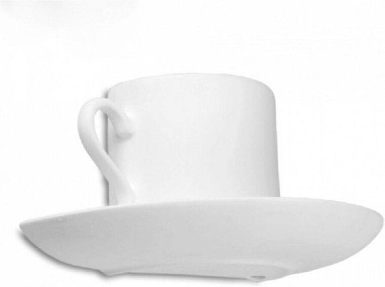 Trade Shop Traesio - Trade Shop - Wandleuchte aus Gips in Kaffeetassenform, lackierbar, G9-Anschluss, GS-E85 -