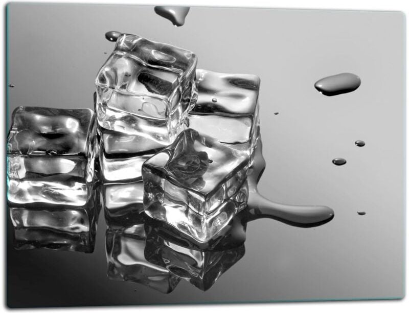 Glasschild Schneidebrett 52x40 Eisschwarzeis