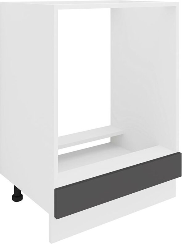 Esilo Küchenunterschrank 60 cm für Ofen weiß, grau.