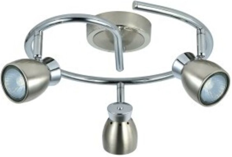Chrom-Nickel-Deckenleuchte de 3 verstellbare Strahler für Badezimmer Modell CHACHO Fabrilamp