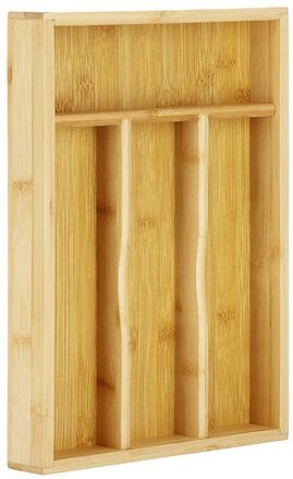 Besteckbehälter, Schubladenorganizer 34x25x4,5 cm aus Bambus
