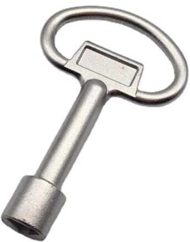 LAOYE Dreieckschlüssel für Mülltonnen, gelber Dreieckschlüssel mit Metallbuchse für Gaszähler, Aufzüge, Schaltschränke u...