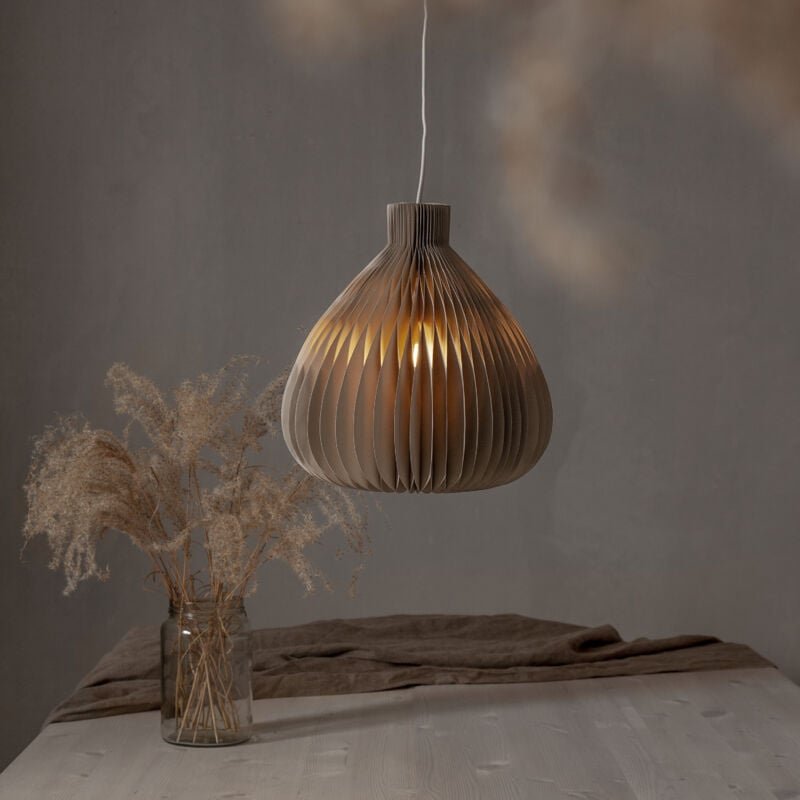 Star Trading - Lampenschirm 'Honeycomb' aus FSC-Papier, beige, Faltbar, für E14-Fassung, 28cm